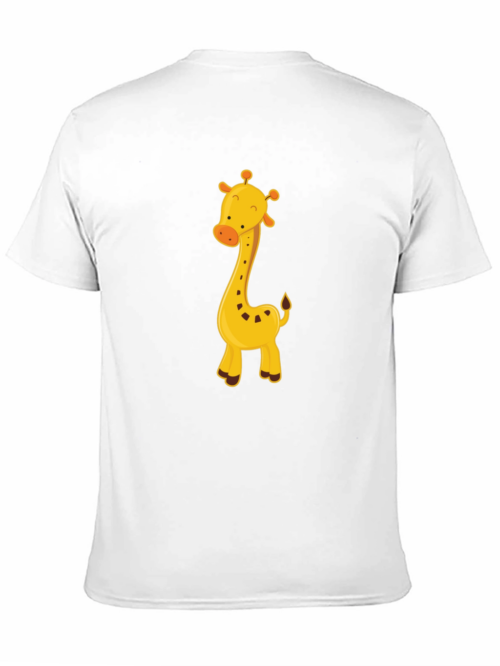 Cute Giraffe Graphic Tee - Black Cotton Blend