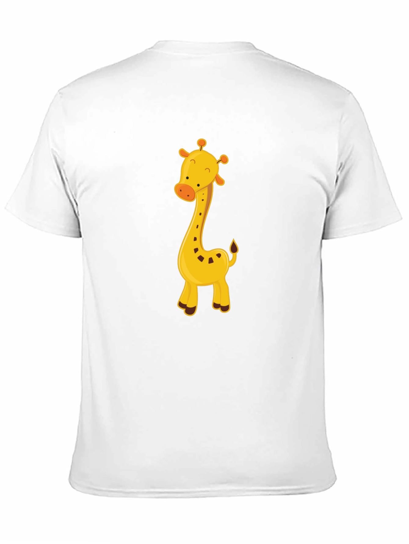 Cute Giraffe Graphic Tee - Black Cotton Blend