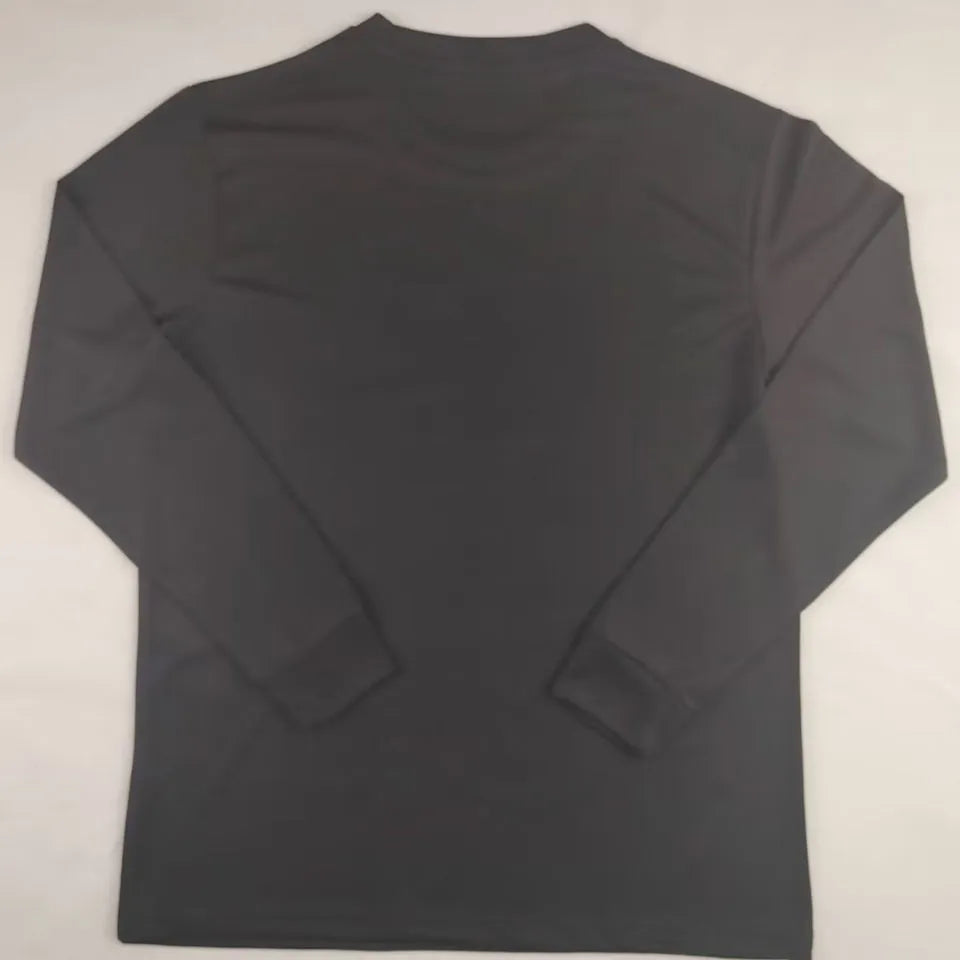 2025 Palestine Black Long Sleeve Soccer Jersey 白色阿拉伯文 Back