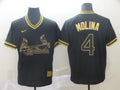 Men's St. Louis Cardinals Yadier Molina #4 Black Replica Player Jerseys