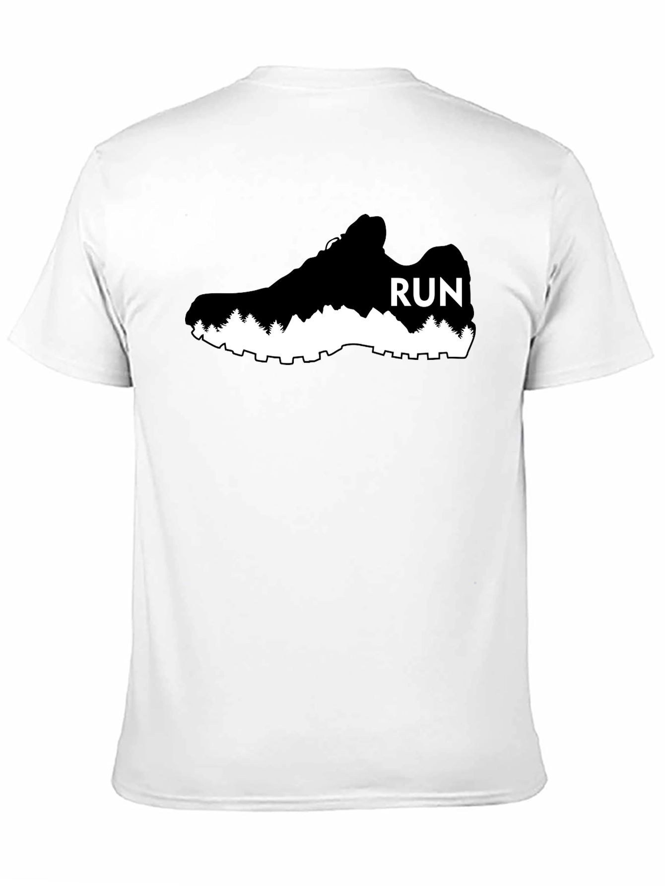 Run Shoe Graphic Tee - Black Cotton Casual Shirt
