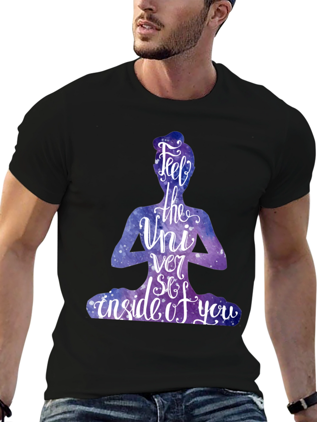 Feel the Universe T-Shirt - Yoga Meditation Graphic Tee