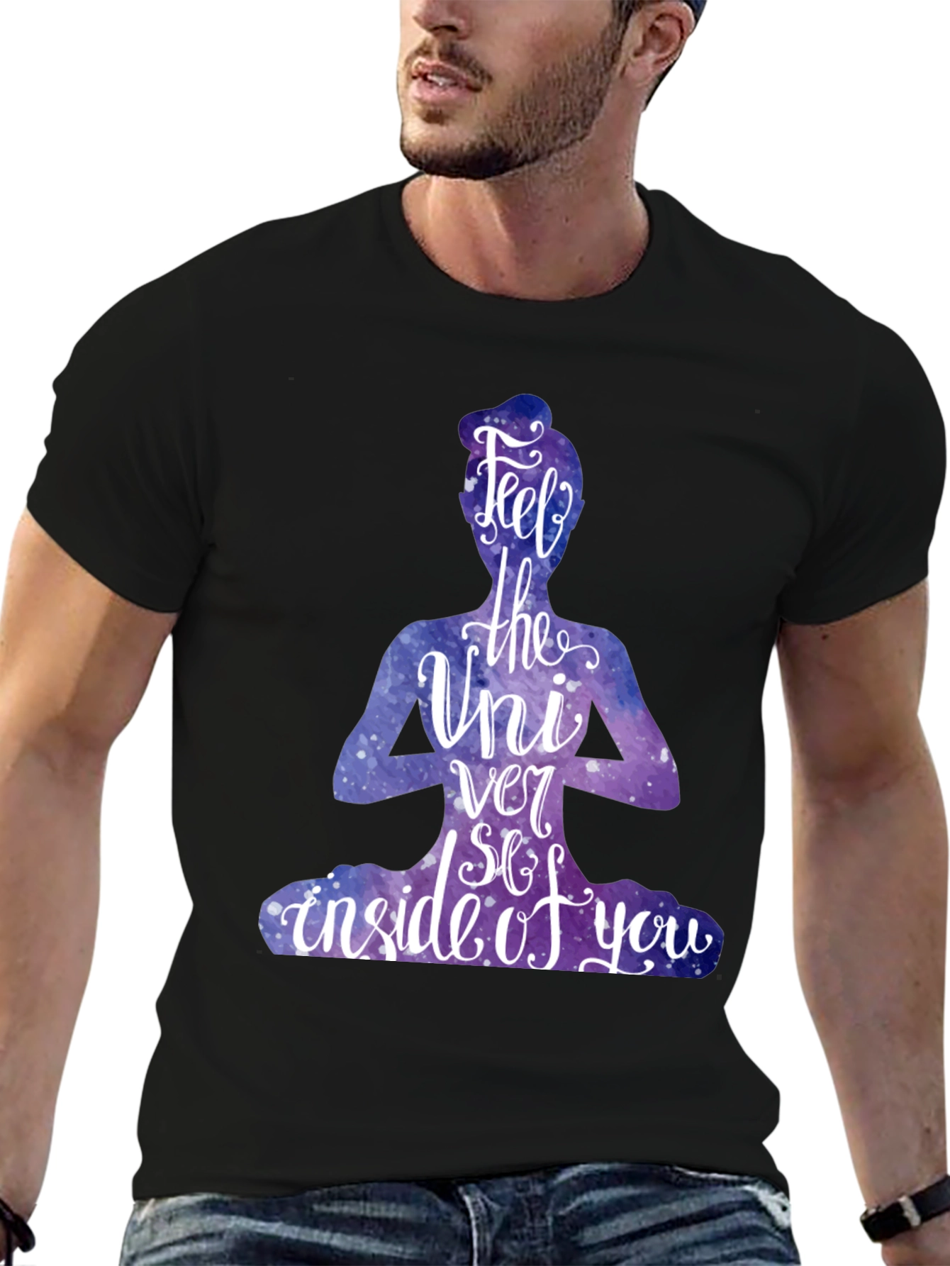Feel the Universe T-Shirt - Yoga Meditation Graphic Tee