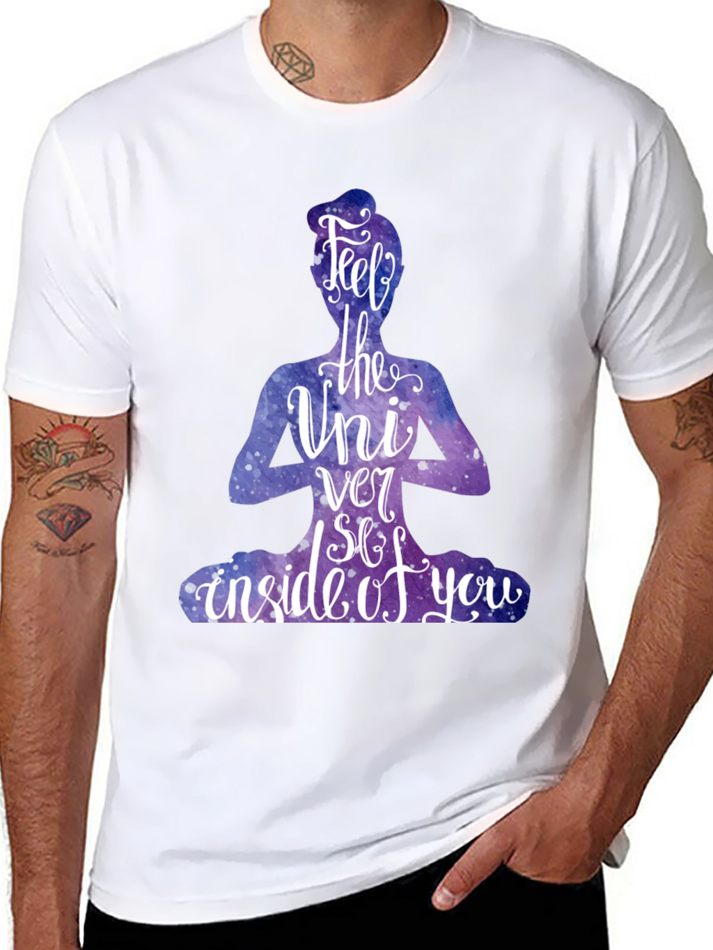Feel the Universe T-Shirt - Yoga Meditation Graphic Tee