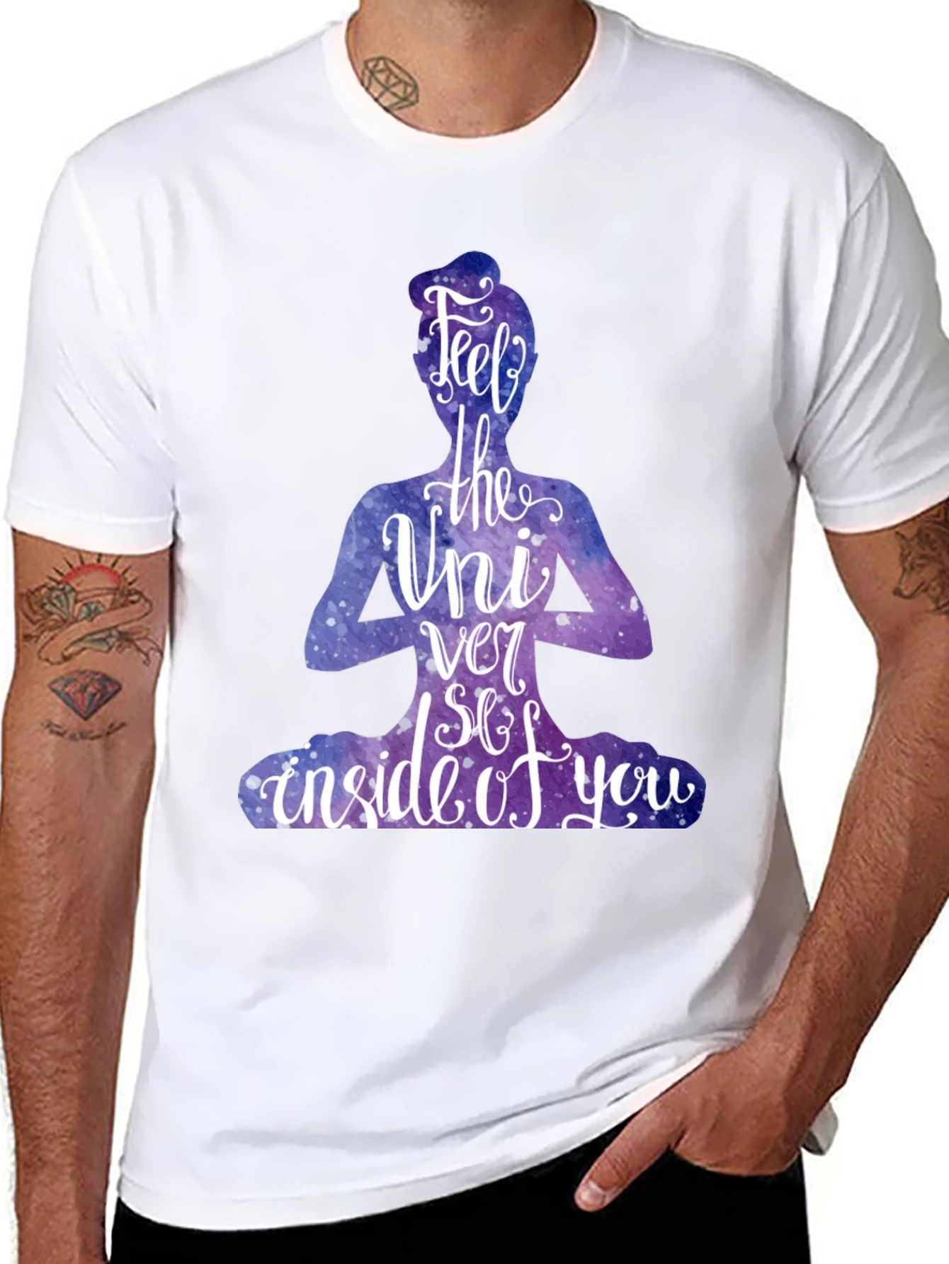 Feel the Universe T-Shirt - Yoga Meditation Graphic Tee