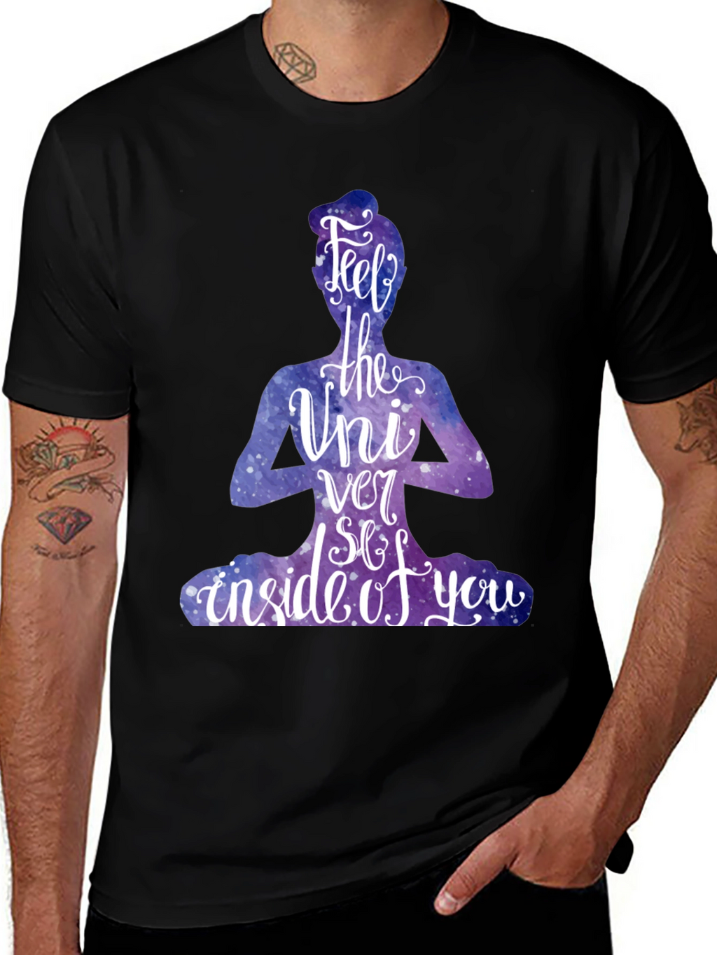 Feel the Universe T-Shirt - Yoga Meditation Graphic Tee
