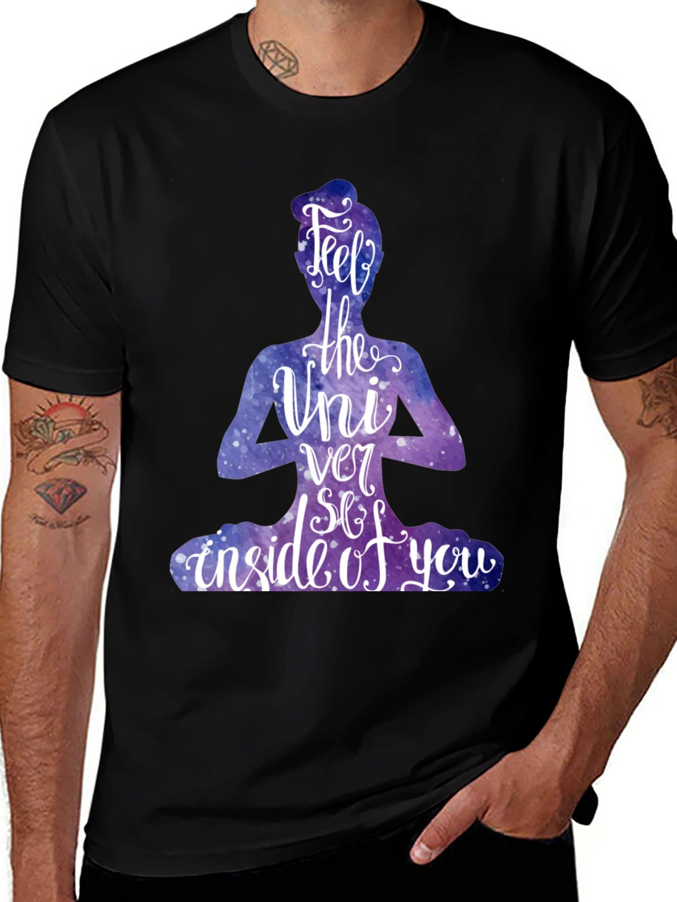 Feel the Universe T-Shirt - Yoga Meditation Graphic Tee