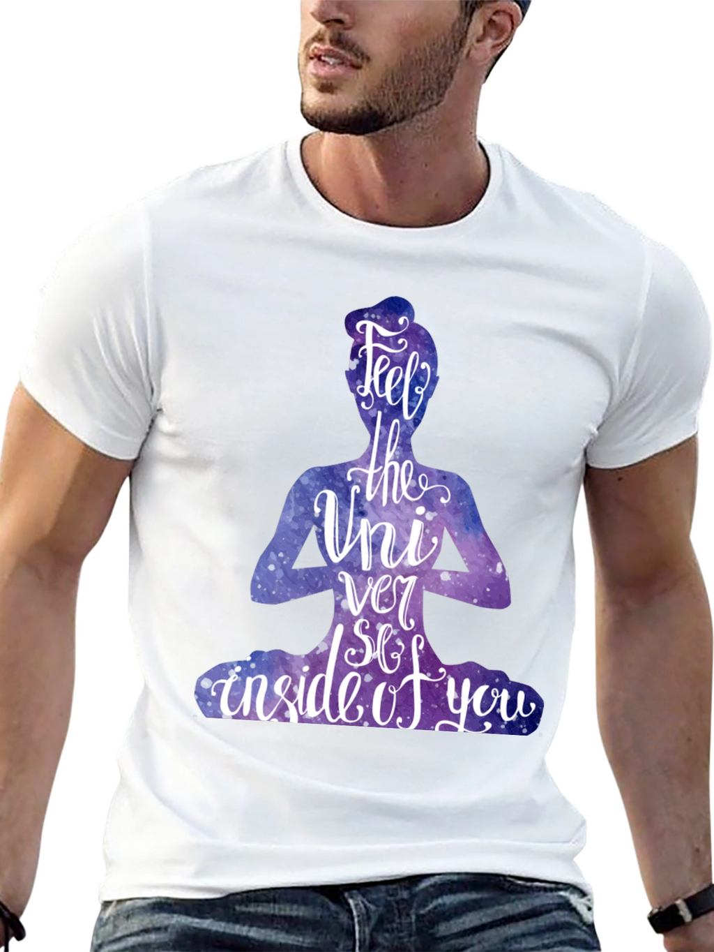 Feel the Universe T-Shirt - Yoga Meditation Graphic Tee