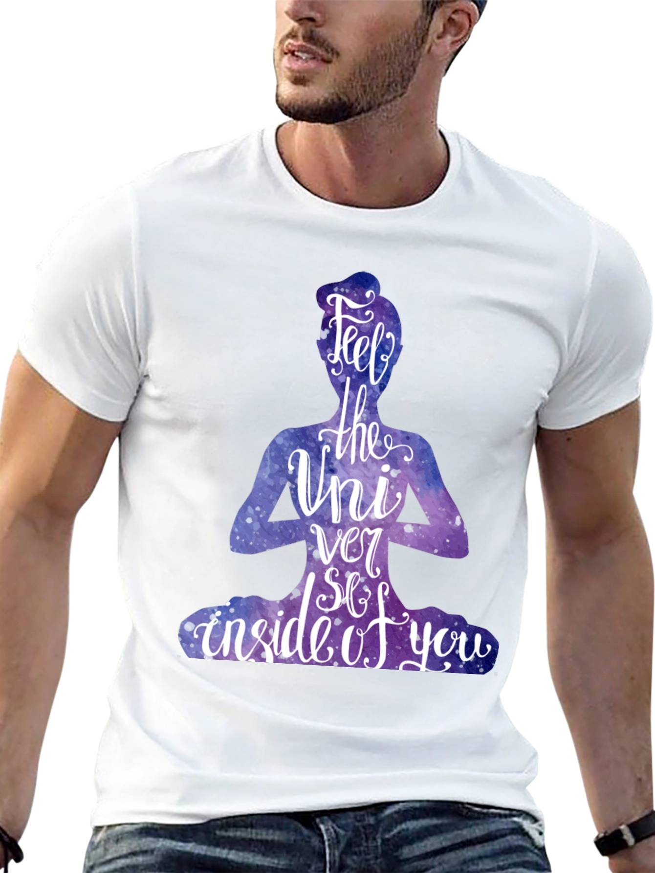 Feel the Universe T-Shirt - Yoga Meditation Graphic Tee
