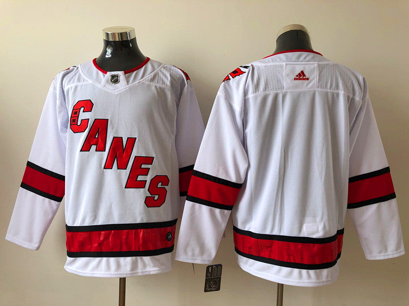 Men's Carolina Hurricanes White Away Primegreen Authentic Blank Player Jerseys