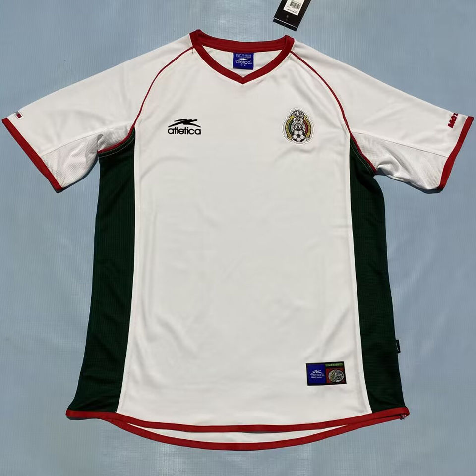 1998 Mexico White Retro Soccer Jersey Item NO.: 2145980 Front