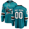 Men's San Jose Sharks Teal Home Breakaway Custom Jerseys