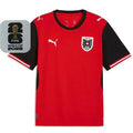 2026/27 Austria Hoem Red Fans Soccer Jersey (Have Right Patch 有右臂章 白底黑字） Front