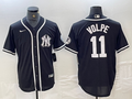 Men's New York Yankees Anthony Volpe #11 Black Limited Jerseys
