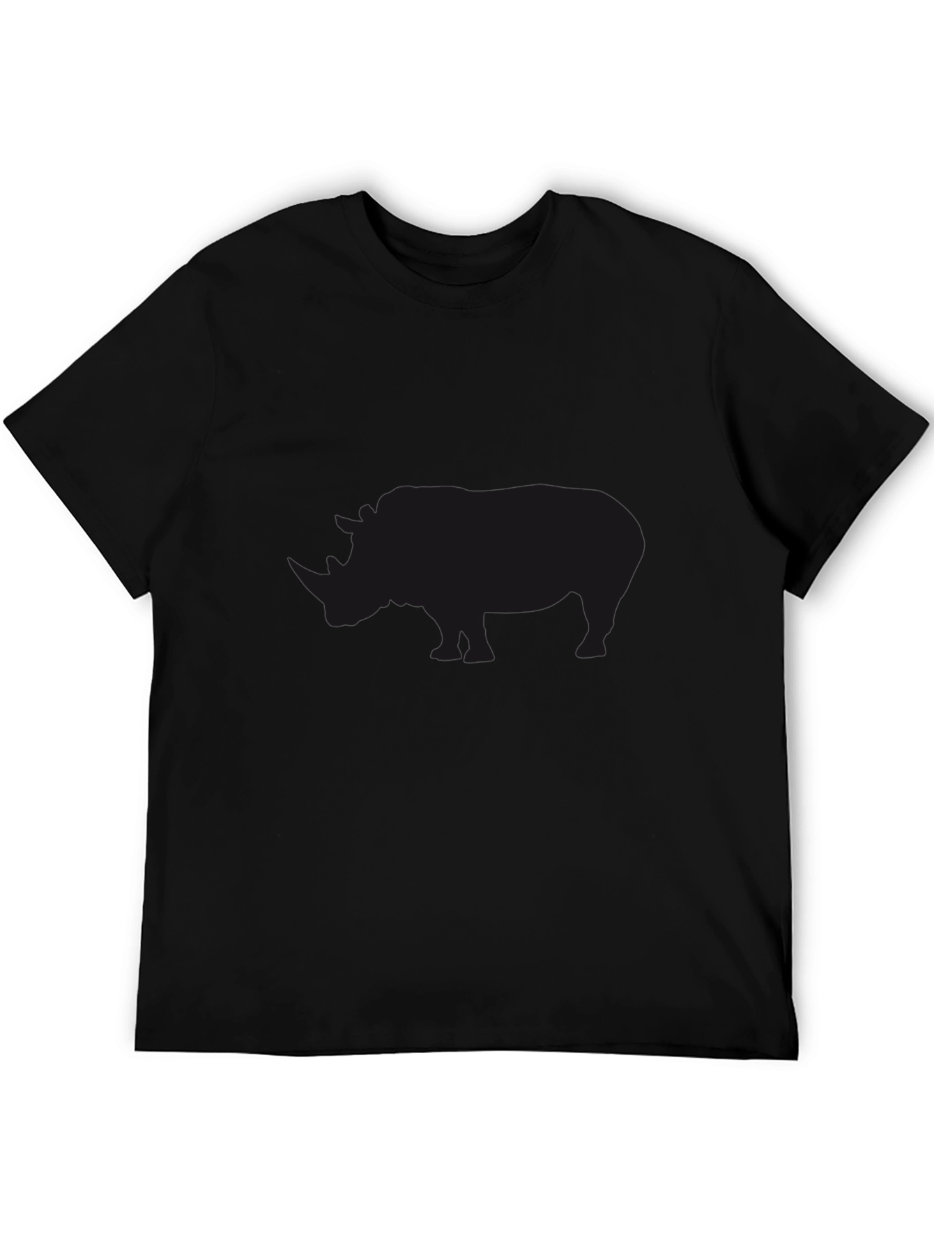 Black Rhino Silhouette Graphic T-Shirt