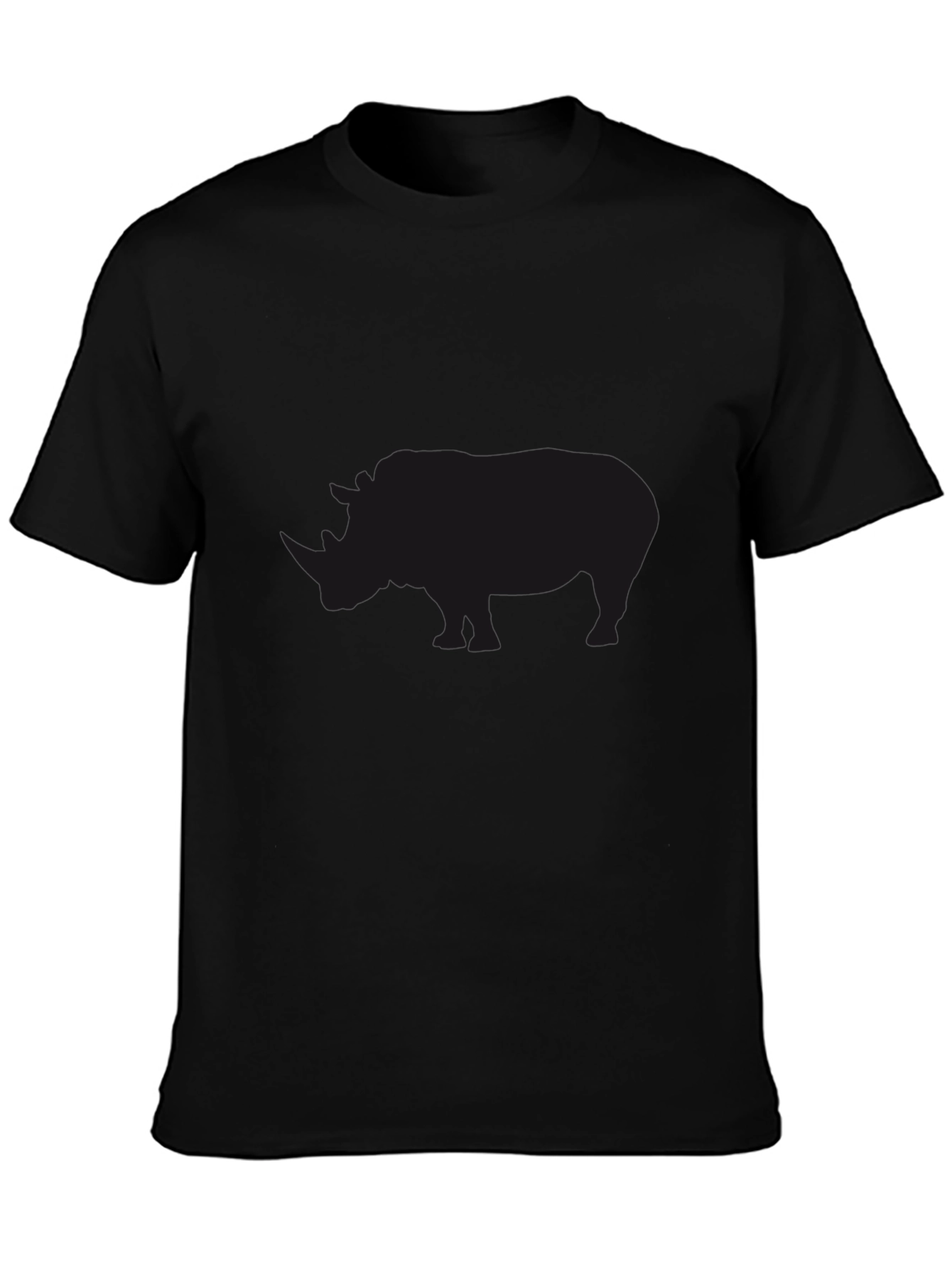 Black Rhino Silhouette Graphic T-Shirt