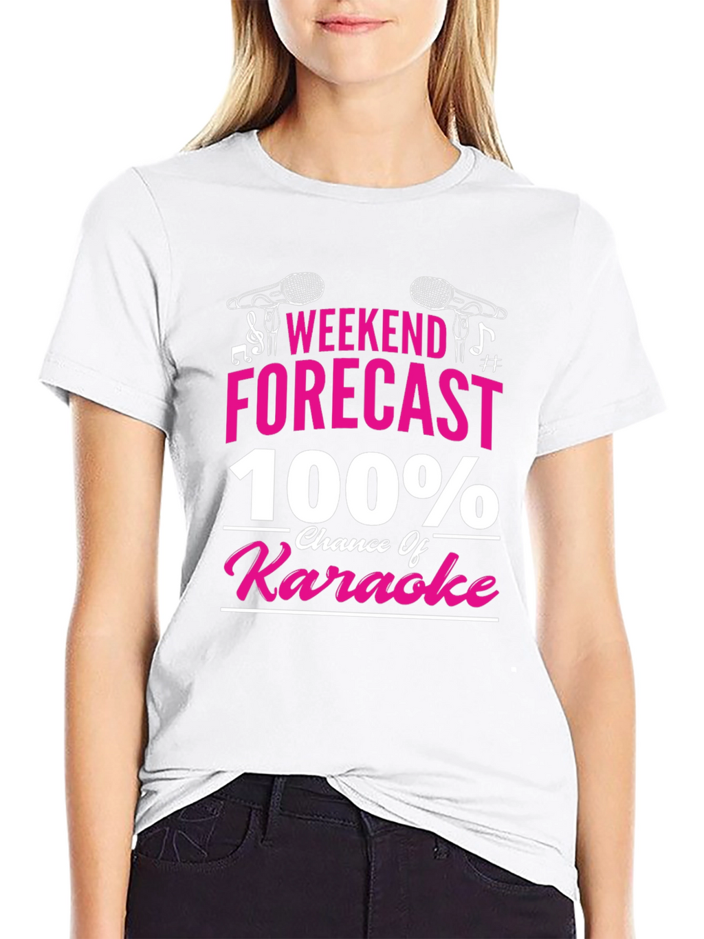 Weekend Forecast 100% Chance of Karaoke T-Shirt