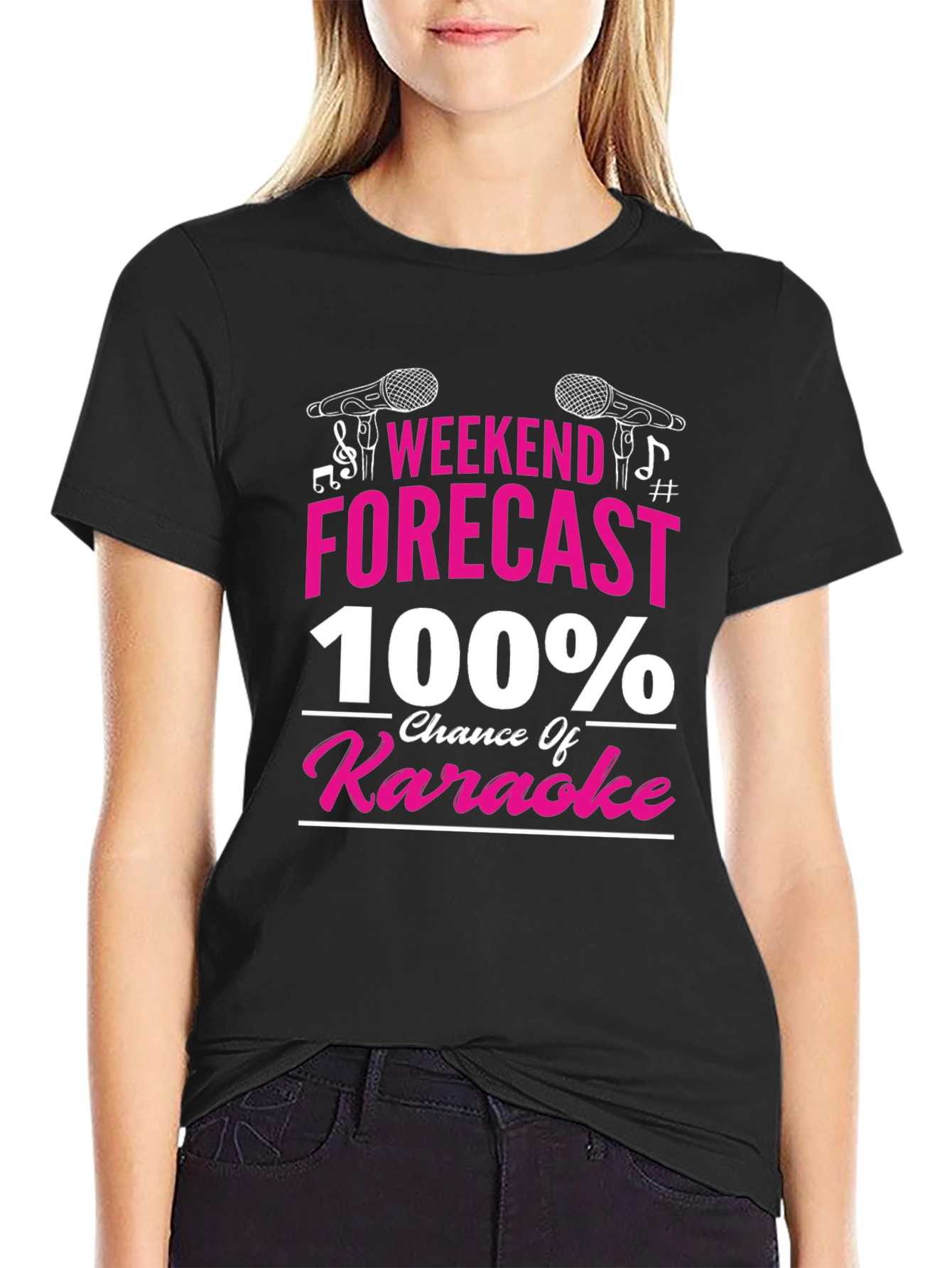 Weekend Forecast 100% Chance of Karaoke T-Shirt