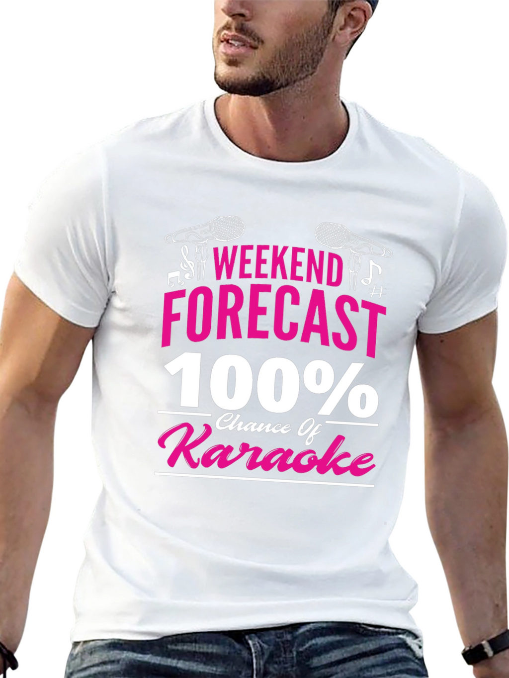 Weekend Forecast 100% Chance of Karaoke T-Shirt