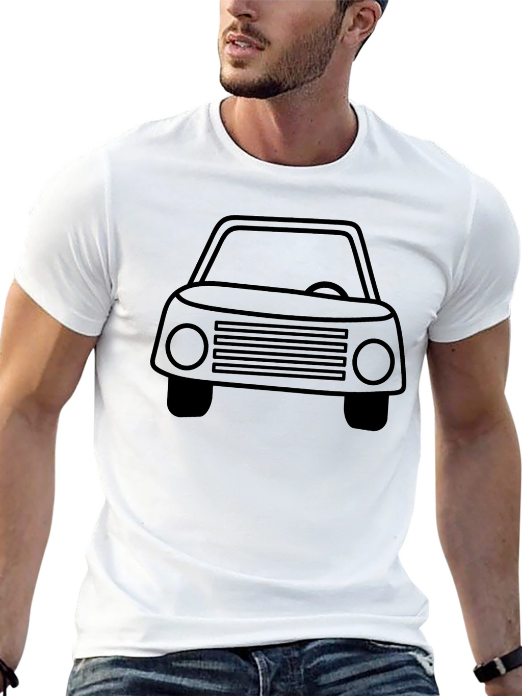 Car Graphic Black T-Shirt