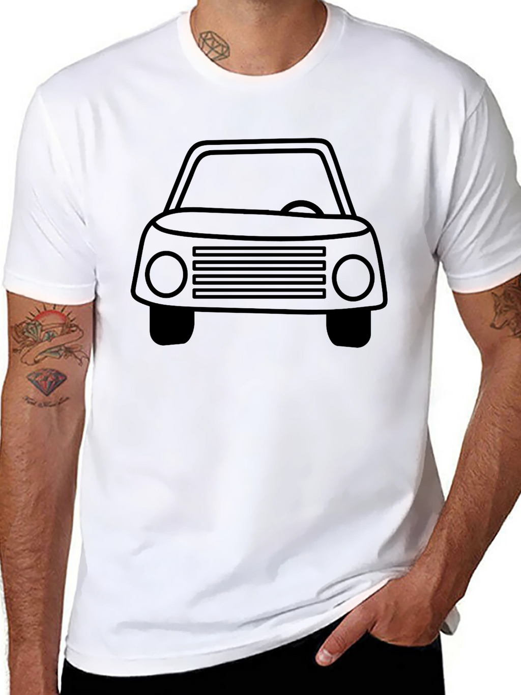Car Graphic Black T-Shirt