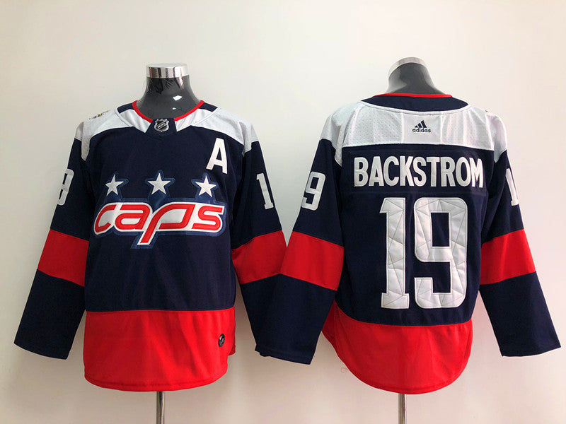 Men's Washington Capitals Nicklas Backstrom #19 Navy Home Breakaway Jerseys