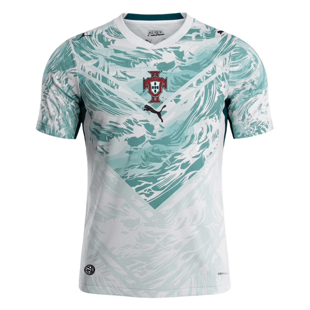 Portugal Away Soccer Jersey World Cup 2026 White&Green Front