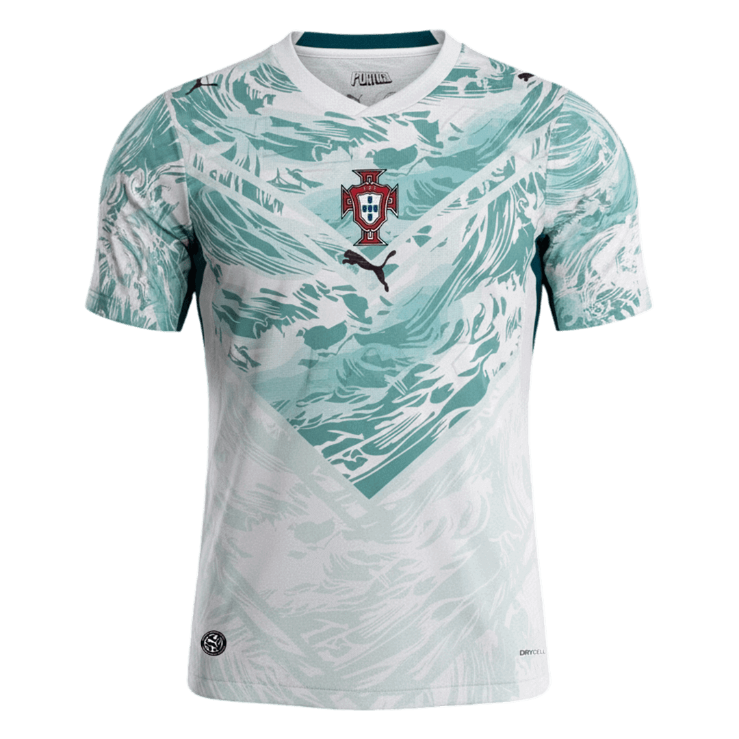 Portugal Away Soccer Jersey World Cup 2026 White&Green Front