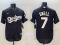 Men's Los Angeles Dodgers Blake Snell #7 Black Replica Player Jerseys