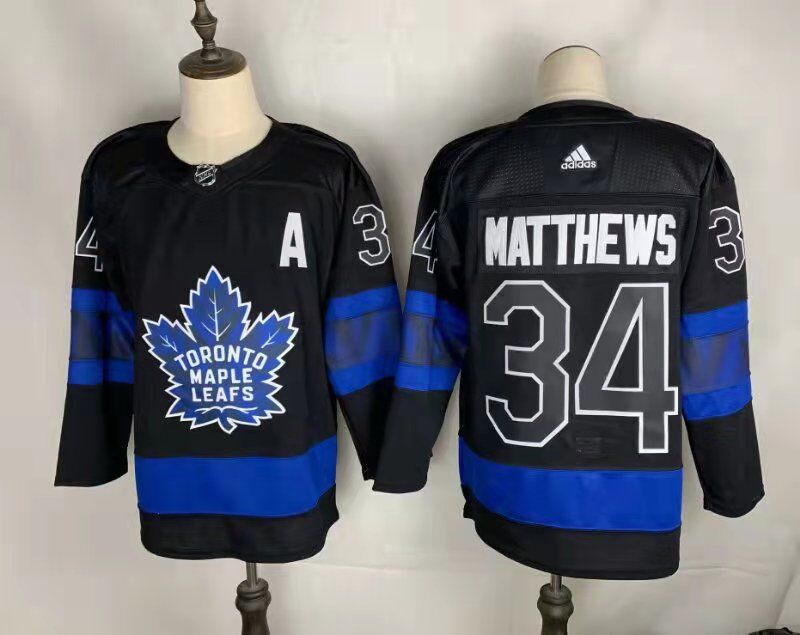 Men's Toronto Maple Leafs Auston Matthews #34 Black Player Jerseys
