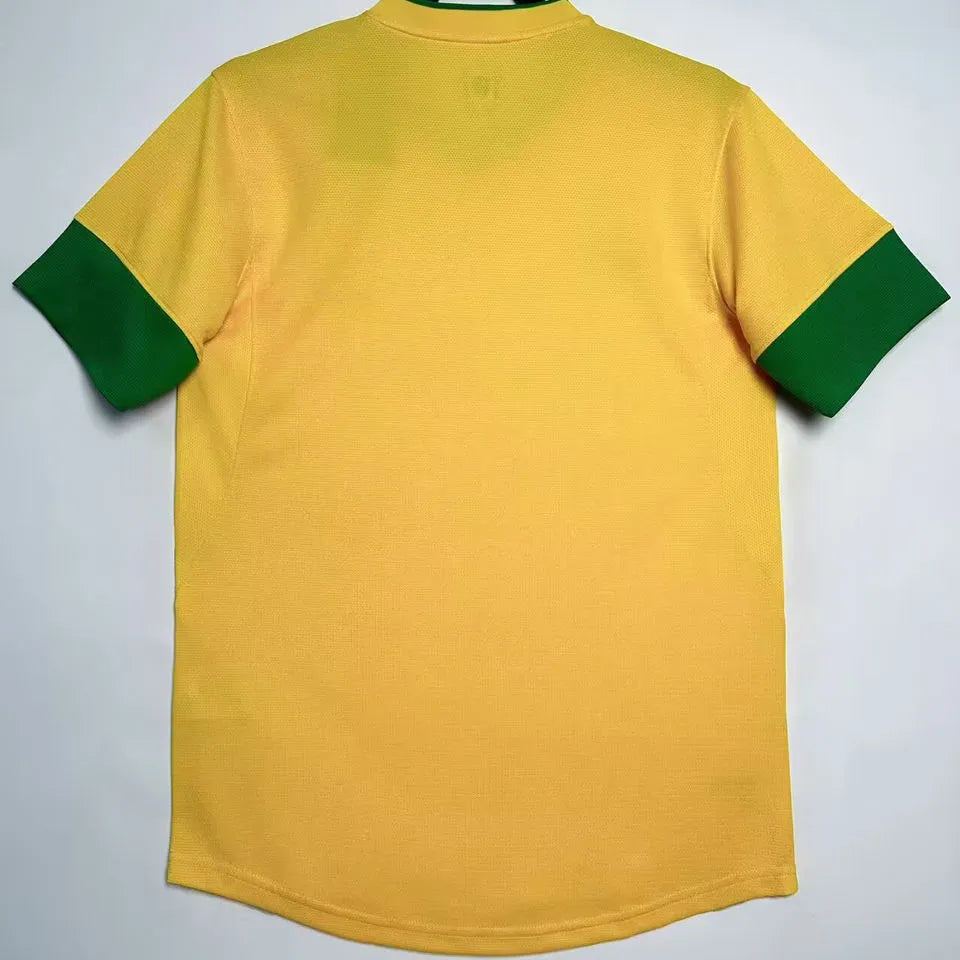 2012/13 Brazil Home Yellow Retro Soccer Jersey Back