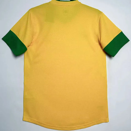 2012/13 Brazil Home Yellow Retro Soccer Jersey Back