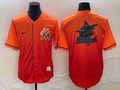 Men's Miami Marlins Orange Gradient Replica Team Jerseys