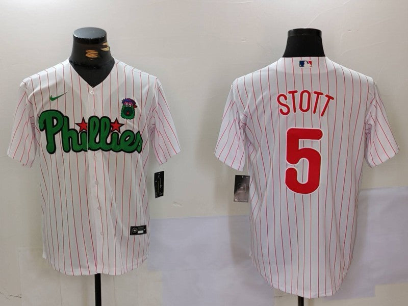 Men's Philadelphia Phillies Bryson Stott #5 White Limited Player Jerseys