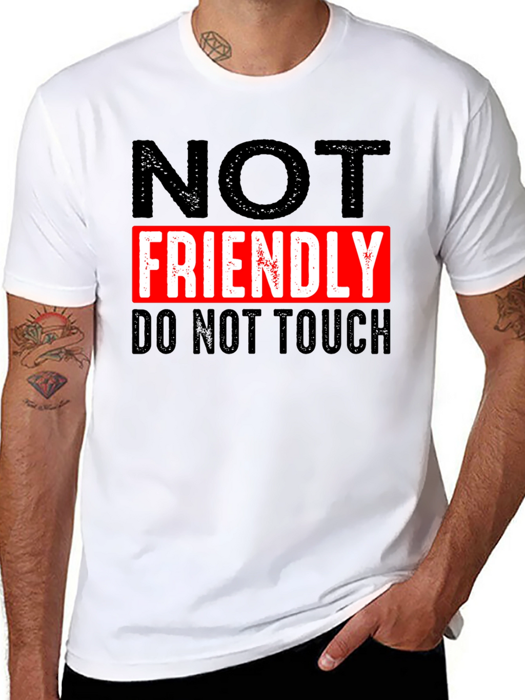 NOT FRIENDLY Do Not Touch Black T-Shirt