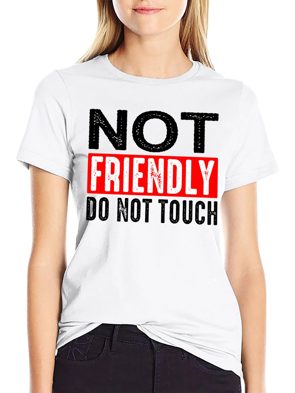 NOT FRIENDLY Do Not Touch Black T-Shirt