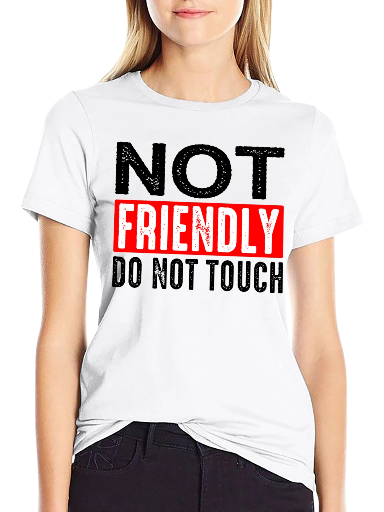 NOT FRIENDLY Do Not Touch Black T-Shirt