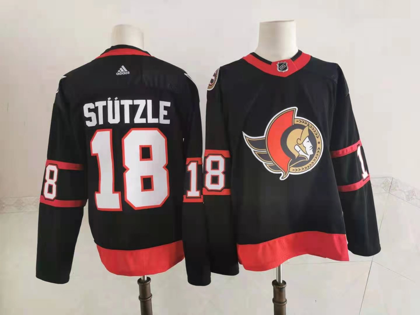 Men's Ottawa Senators Tim Stutzle #18 Black Player Jerseys