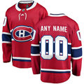 Men's Montreal Canadiens Fanatics Branded Red Custom Jerseys