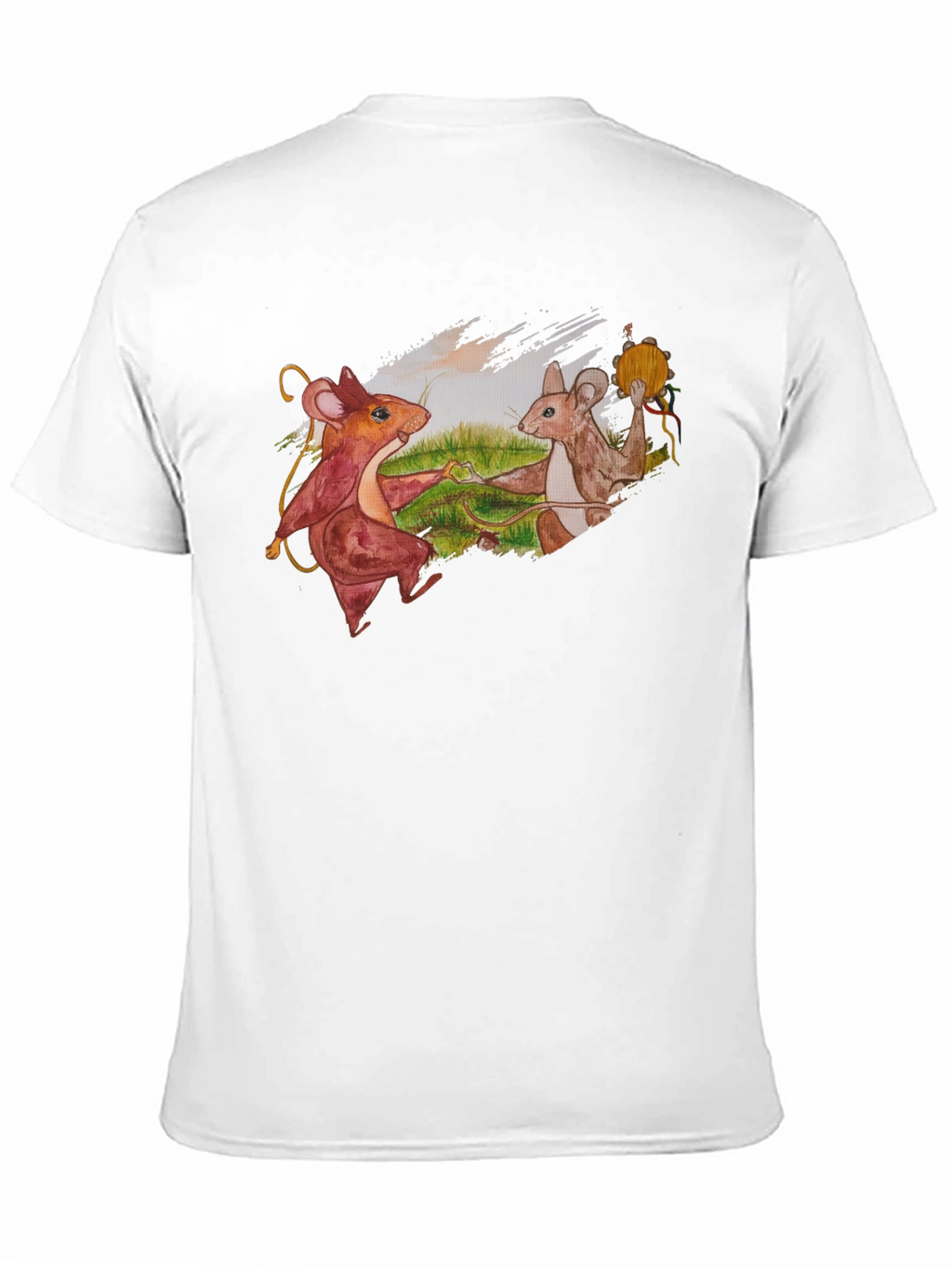 Dancing Mice Graphic Tee - Unique Art Shirt