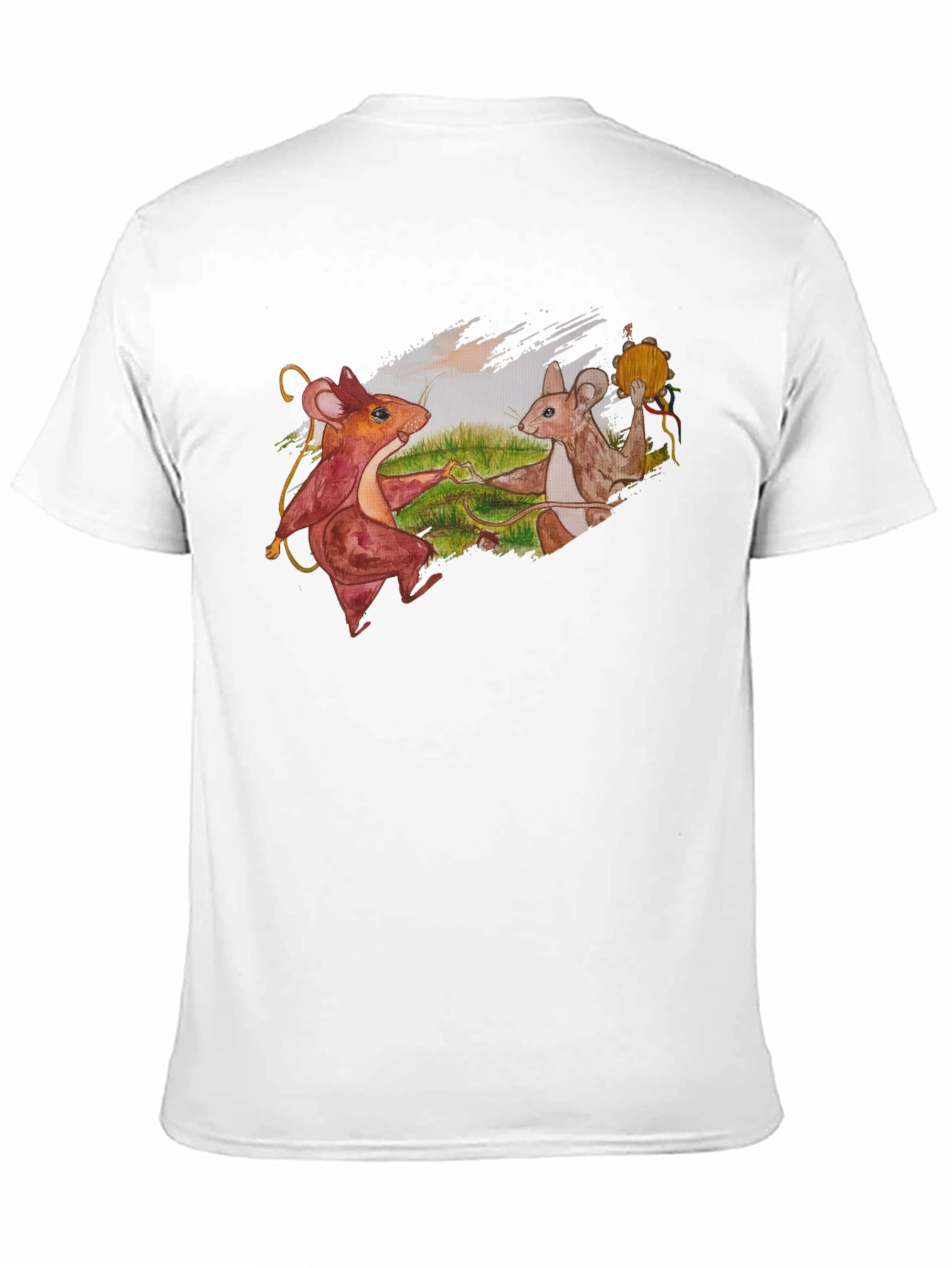 Dancing Mice Graphic Tee - Unique Art Shirt