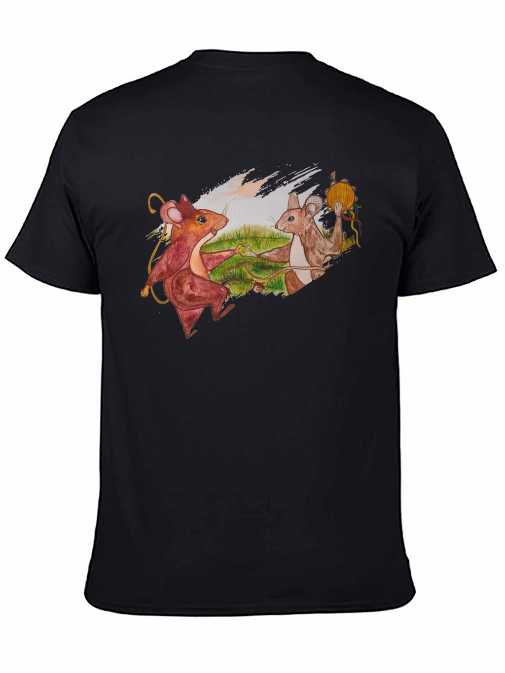 Dancing Mice Graphic Tee - Unique Art Shirt