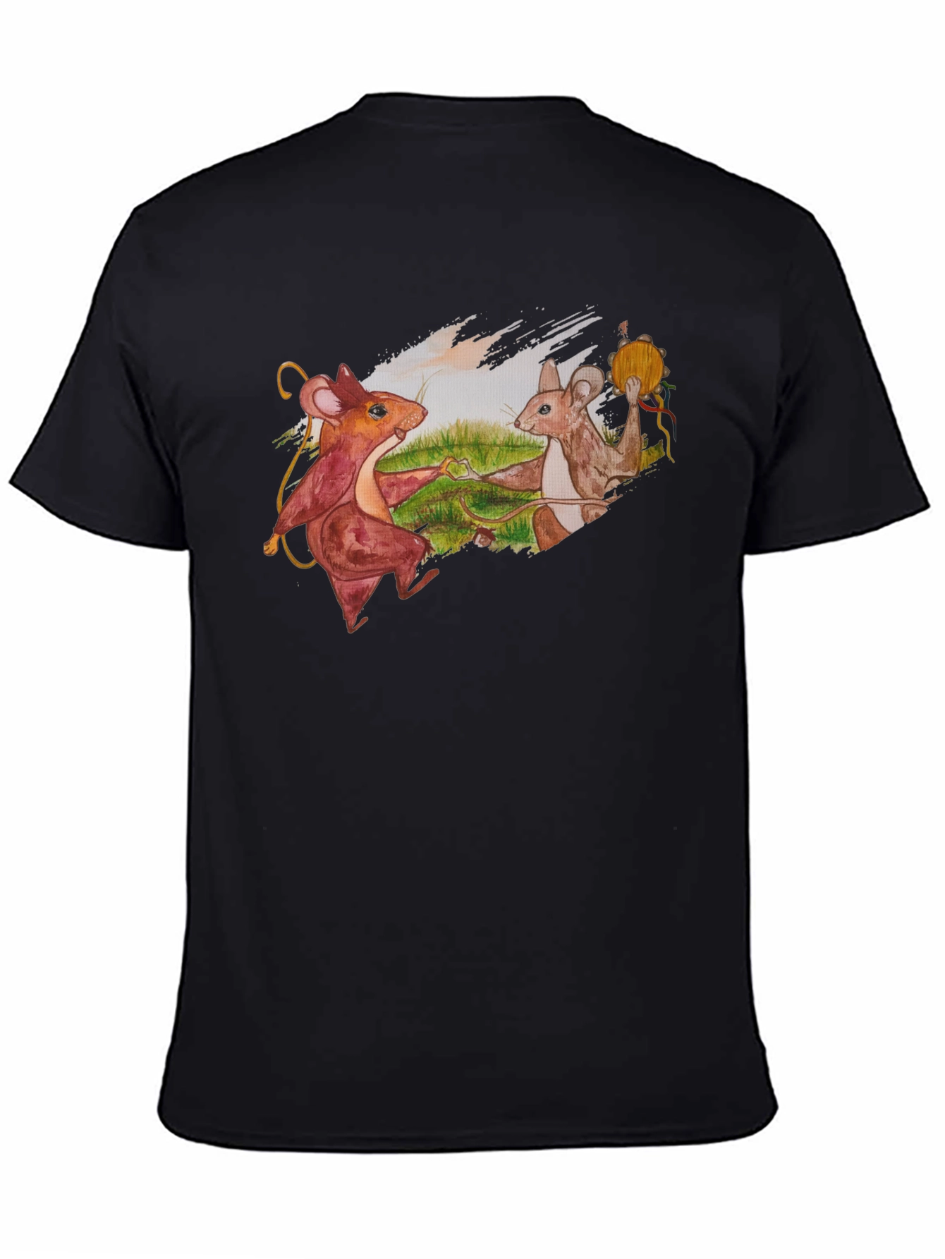 Dancing Mice Graphic Tee - Unique Art Shirt