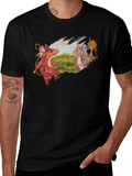Dancing Mice Graphic Tee - Unique Art Shirt