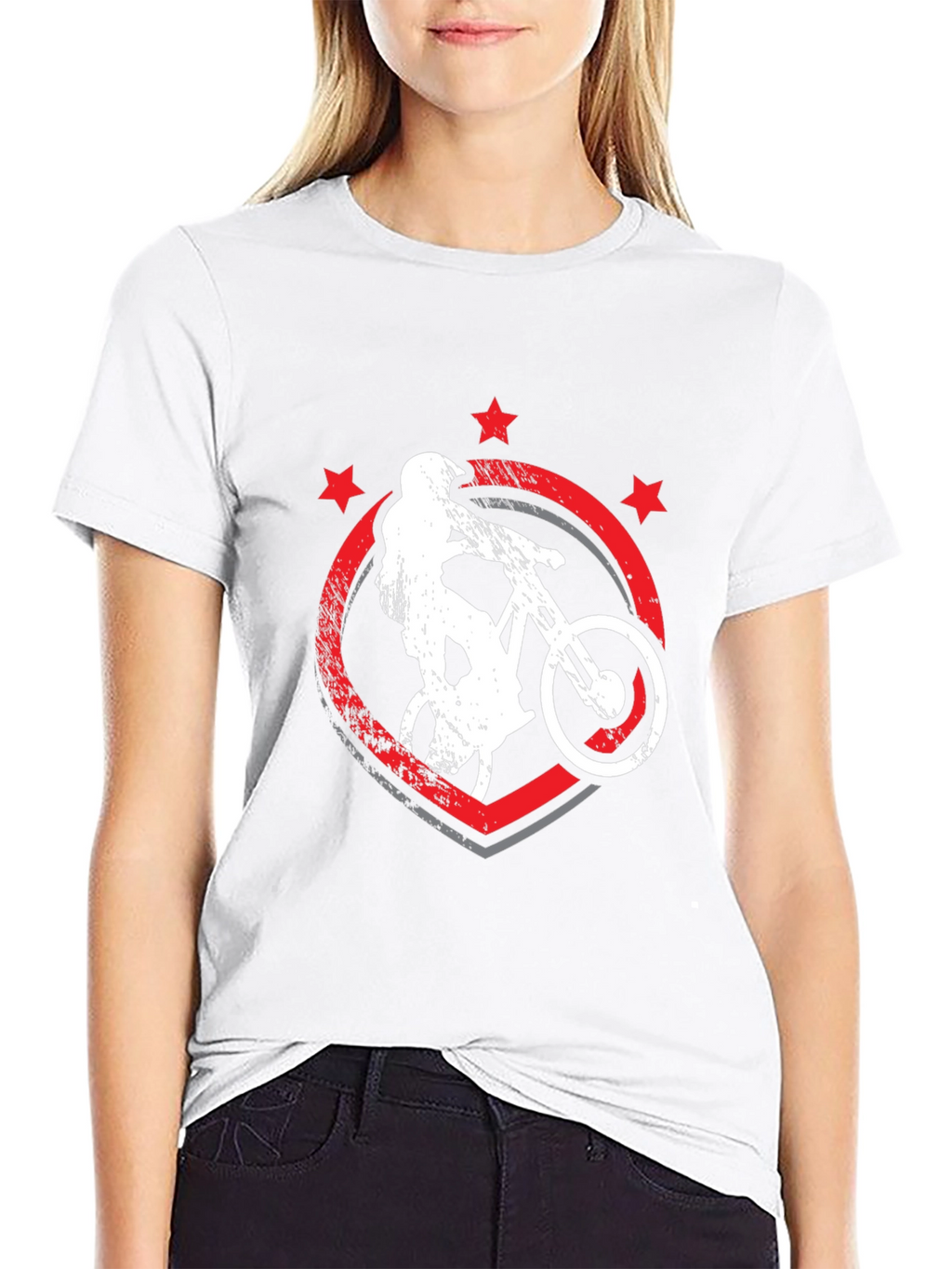 Mountain Bike Graphic Tee - Black Cotton T-Shirt