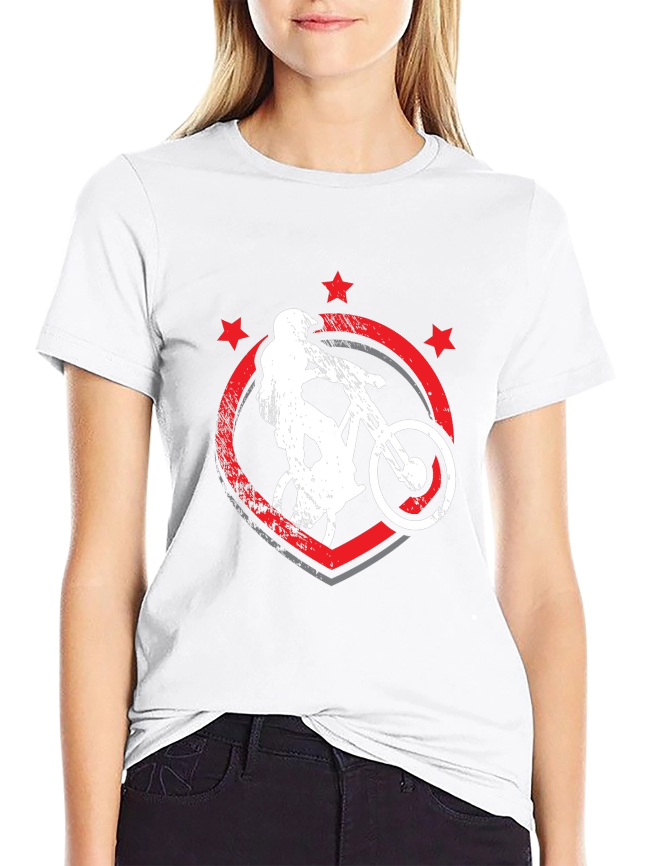 Mountain Bike Graphic Tee - Black Cotton T-Shirt