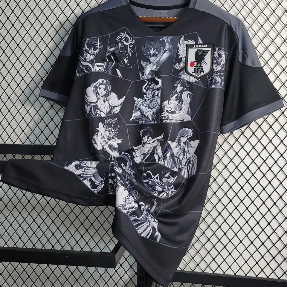 2023 Japan Anime Saint Black Fans Soccer Jersey Detail 3