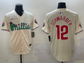 Men's Philadelphia Phillies Kyle Schwarber #12 Cream Replica Player Jerseys