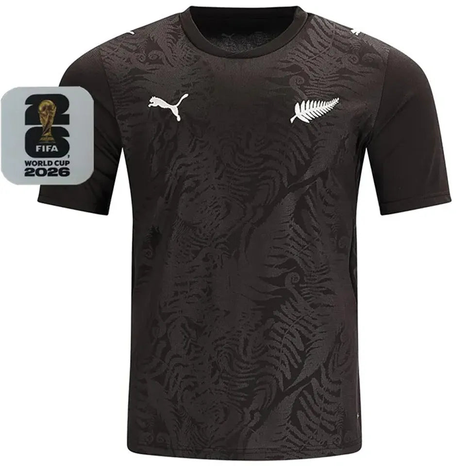 2026/27 New Zealand Away Black Fans Soccer Jersey (Have Right Patch 有右臂章 白底黑字） Front