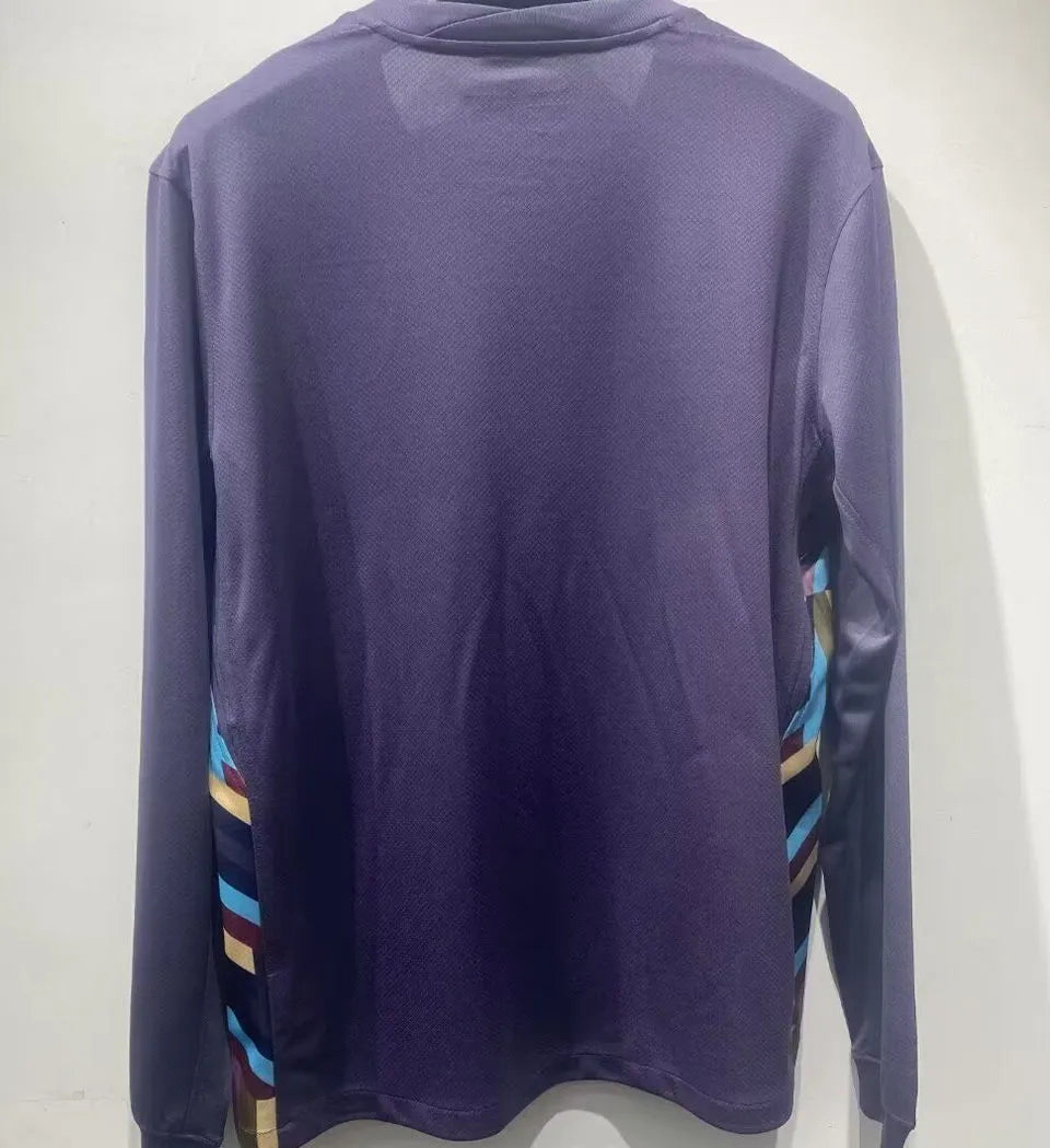 2024/25 England Away Long Sleeve Soccer Jersey Back